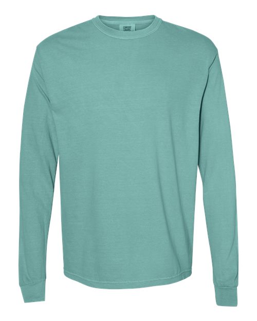Unisex Garment-Dyed Heavyweight Long Sleeve T-Shirt - Seafoam -  - 2217