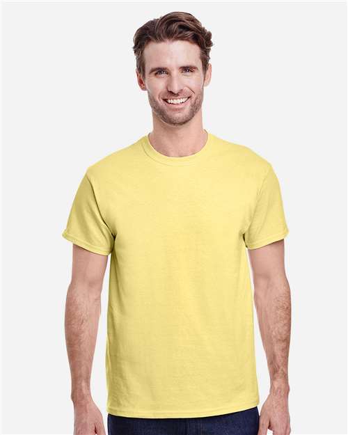 Heavy Cotton T-Shirt | Durable | Everyday Wear - 5000 Cornsilk classic fit comfortable Cotton durable everyday wear heavy cotton Polyester printable short sleeve t-shirt T-Shirts - Core unisex