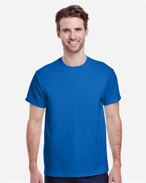 Gildan 5000, Unisex Heavy Cotton T-shirt, Neon Blue