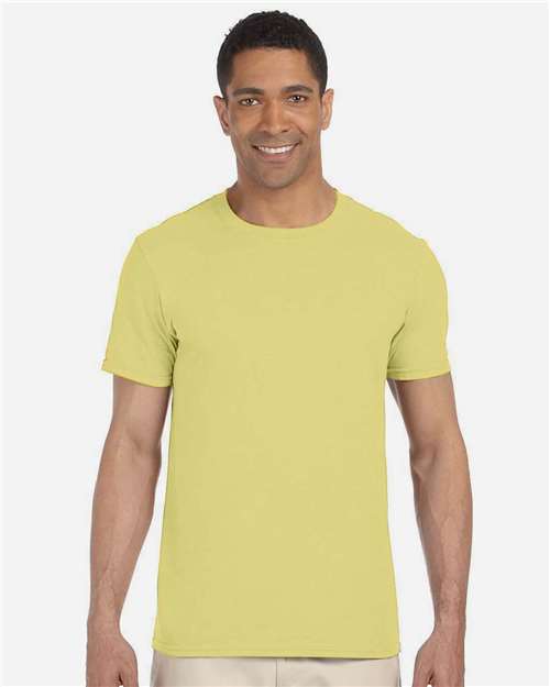Softstyle Ring-Spun T-Shirt | Comfortable | Unisex - 64000 Cornsilk casual comfortable cotton everyday wear Polyester printable ring-spun softstyle t-shirt T-Shirts - Core unisex