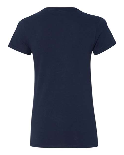 Gildan 5V00L, Women's Heavy Cotton V-neck T-shirt, Navy