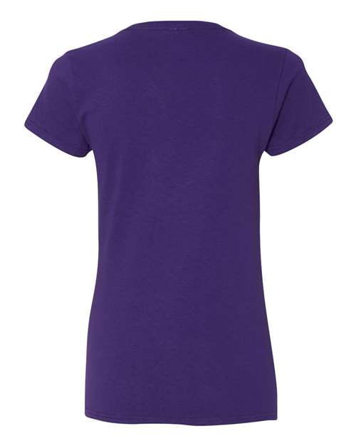 Gildan 5V00L, Women's Heavy Cotton V-neck T-shirt, Purple