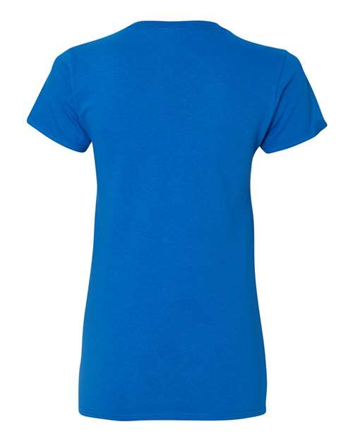 Gildan 5V00L, Women's Heavy Cotton V-neck T-shirt, Royal
