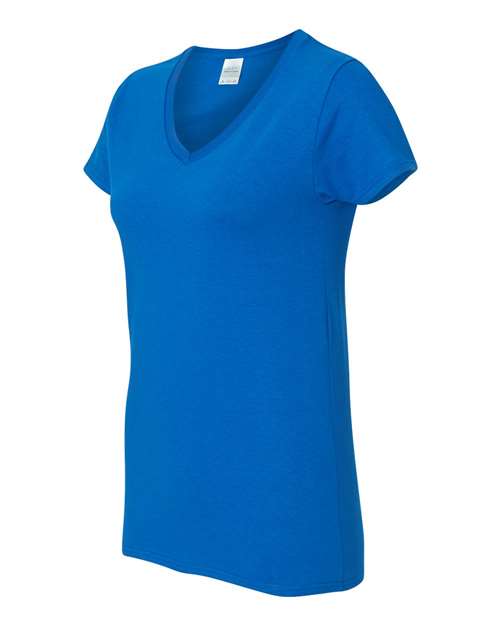 Gildan 5V00L, Women's Heavy Cotton V-neck T-shirt, Royal