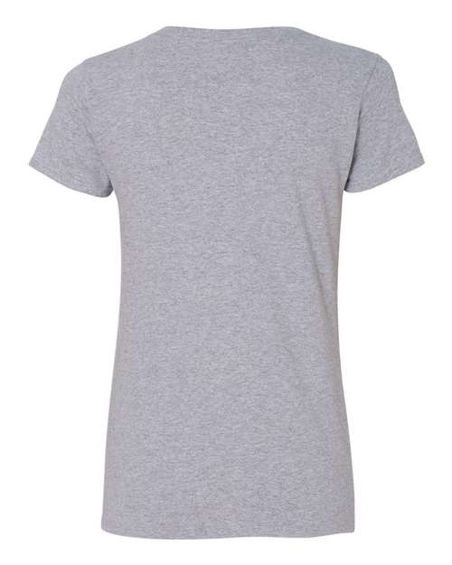 Gildan 5V00L, Women's Heavy Cotton V-neck T-shirt, Sport Grey