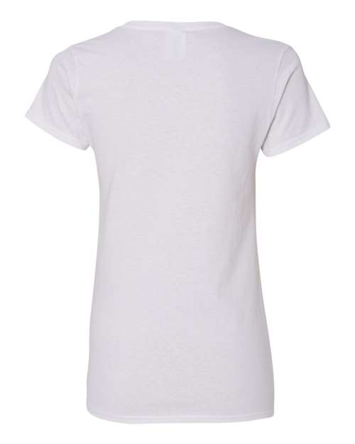 Gildan 5V00L, Women's Heavy Cotton V-neck T-shirt, White