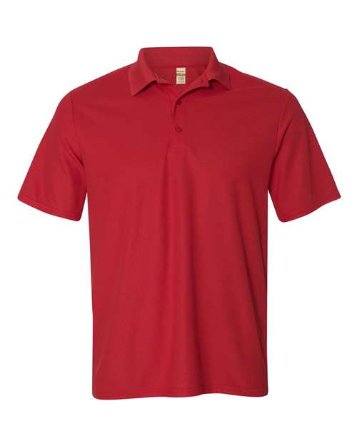 Men's Performance® Double Piqué Polo - - 3469 Red M 29260 45800 5-5.9 oz Activewear Adult Antimicrobial Athletics Best Selling Brands Button Down Collar Fitness and Wellness Gildan Golf Mens & Unisex Moisture-Management No Visible Logos Office Apparel and Workwear Performance Pique Plackets Polos Polos & Knits Polyester Polyester - 100% Polyester - Over 50% Regular (5-6 oz) Short Sleeves Side Seams Sport Shirts Sun/UV Protection Tear Away Tops Unisex Welt Collar