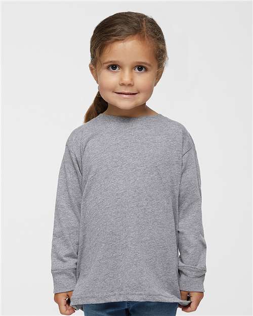 Toddler Fine Jersey Long Sleeve Tee -  - 3484 - Toronto Screen Printing- Color