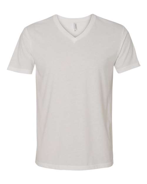 Men's Sueded V-Neck T-Shirt - - 3498 White 4-4.9 oz 57118 6440 Adult Best Selling Brands Blends CA New ab Cotton - Combed Cotton - Over 50% Cotton - Ringspun Eco-Friendly Fashion T-Shirts Fitted Garment Washed Go To Fashion Jersey Light (Under 5 oz) Mens & Unisex Next Level Next Level Triblend and Sueded No Visible Logos Short Sleeves Side Seams Socially Conscious Manufacturing Sustainable Manufacturing Sustainable Styles T-Shirts T-Shirts - Premium Tops Unisex V-Neck