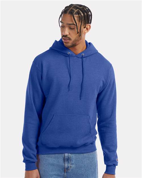 Unisex Powerblend® Hooded Sweatshirt - Royal Blue Heather -  - 1757