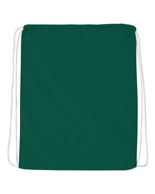 Q-Tees Q4500, Economical Cotton Drawstring Bag, Forest