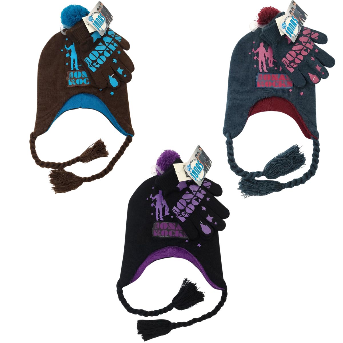 Youth - Jonas Rocks Laplander, 2pcs set, Beanie Hat and Gloves set, Multi-Coloured Youths