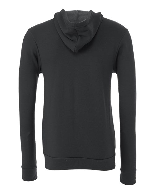 BELLA + CANVAS 3739, Unisex Sponge Fleece Full-zip Hoodie Sweatshirt, Dark Grey