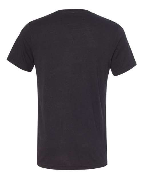 BELLA + CANVAS 3415, Unisex Triblend V-neck Tee, Solid Black Triblend