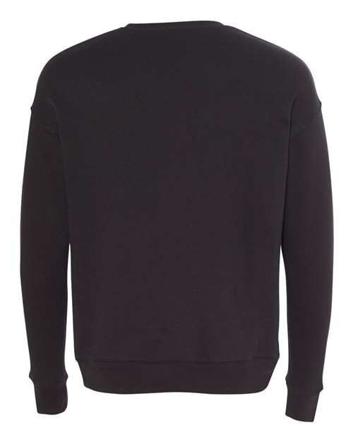 BELLA + CANVAS 3945, Unisex Sponge Fleece Drop Shoulder Crewneck Sweatshirt, Black