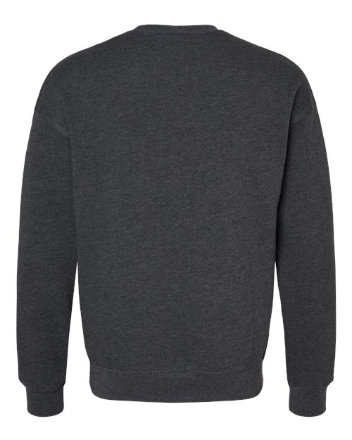 BELLA + CANVAS 3945, Unisex Sponge Fleece Drop Shoulder Crewneck Sweatshirt, Dark Grey Heather