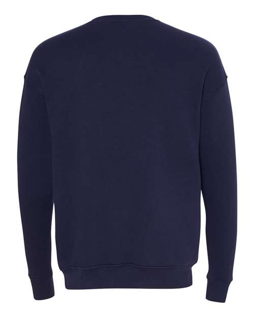 BELLA + CANVAS 3945, Unisex Sponge Fleece Drop Shoulder Crewneck Sweatshirt, Navy