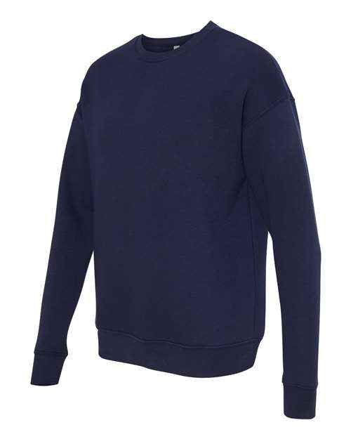 BELLA + CANVAS 3945, Unisex Sponge Fleece Drop Shoulder Crewneck Sweatshirt, Navy