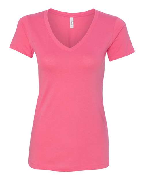 Next Level 1540, Women's Ideal V-neck Tee, Hot Pink