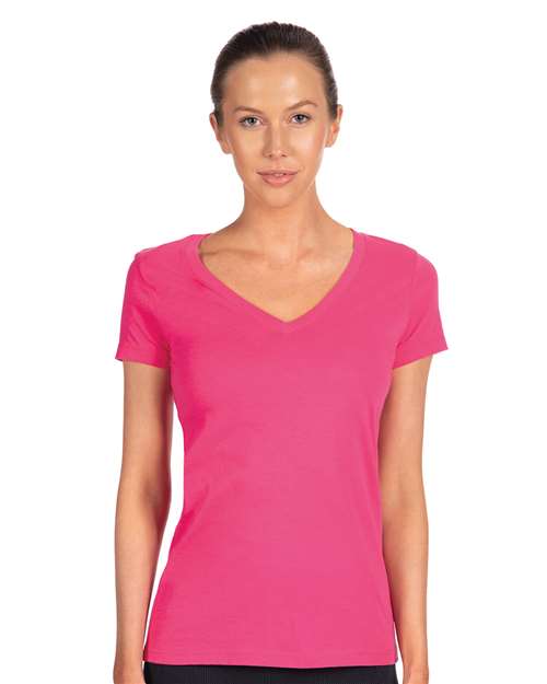 Next Level 1540, Women's Ideal V-neck Tee, Raspberry