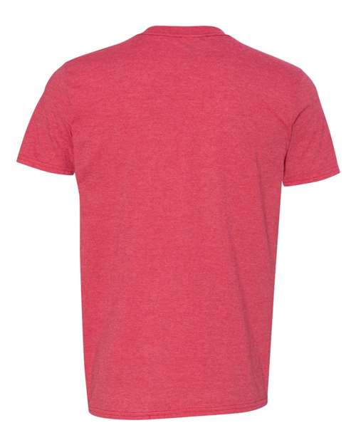 Gildan 64000, Unisex Softstyle T-shirt, Heather Red