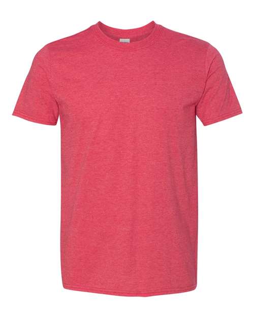 Softstyle Ring-Spun T-Shirt | Comfortable | Unisex - 64000 Heather Red casual comfortable cotton everyday wear Polyester printable ring-spun softstyle t-shirt T-Shirts - Core unisex