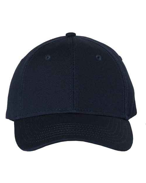 Chino Cap - - 461 25295 Adjustable Adult Cotton Cotton - 100% Cotton - Over 50% Embroidered Fitness and Wellness Hats Headwear Hook and Loop Mens & Unisex Mid Profiles No Visible Logos One Size Open Backs Pre-Curved Visor School & Team Six-Panel Socially Conscious Manufacturing Structured Sustainable Manufacturing Sustainable Styles Valucap VC600