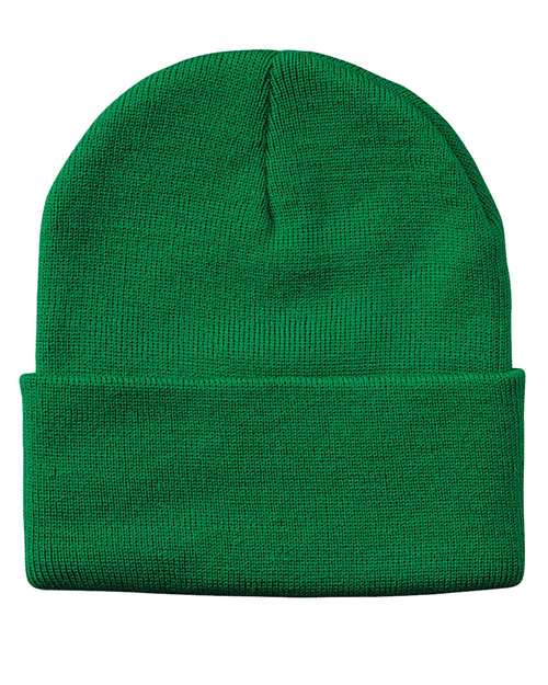 Sportsman SP12, 12" Solid Cuffed Beanie, Kelly