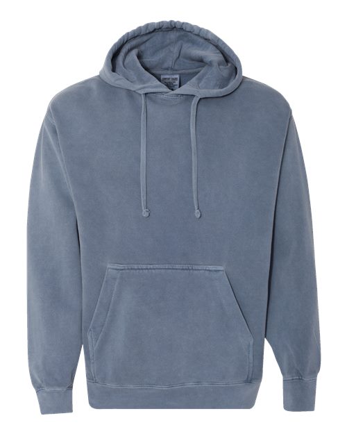 Comfort Colors 1567, Unisex Garment-dyed Hooded Sweatshirt, Blue Jean