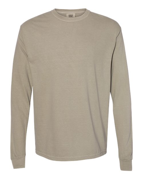 Unisex Garment-Dyed Heavyweight Long Sleeve T-Shirt - Sandstone -  - 2217