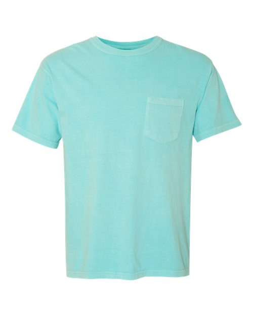 Comfort Colors 6030, Unisex Garment-dyed Heavyweight Pocket T-shirt, Chalky Mint
