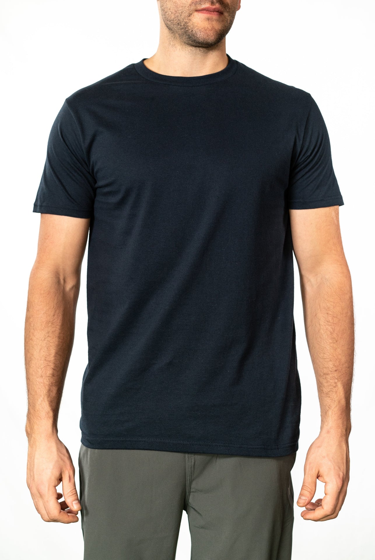 47151 - Mens Premium Tee New Navy 47151 COTTON FITTED Lightweight MEN OPTIMA Premium REGULAR shsdchildproduct tearaway
