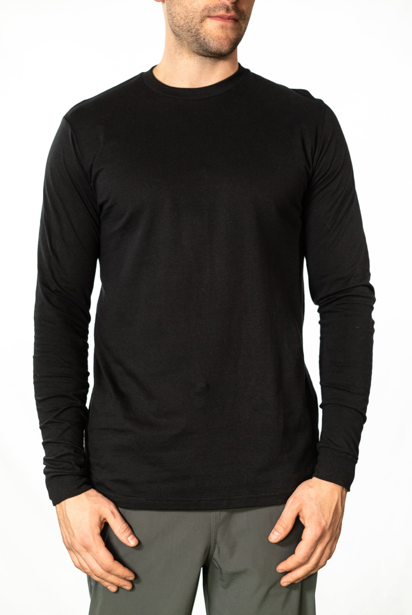 47335 Men’s Long Sleeve - Black / XS TEES