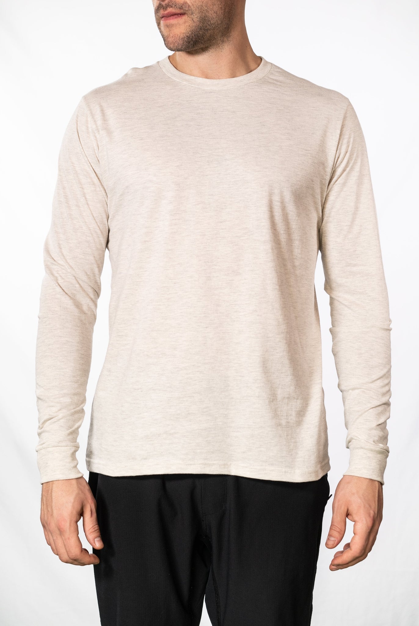 47335 Men’s Long Sleeve - Oatmeal / XS TEES