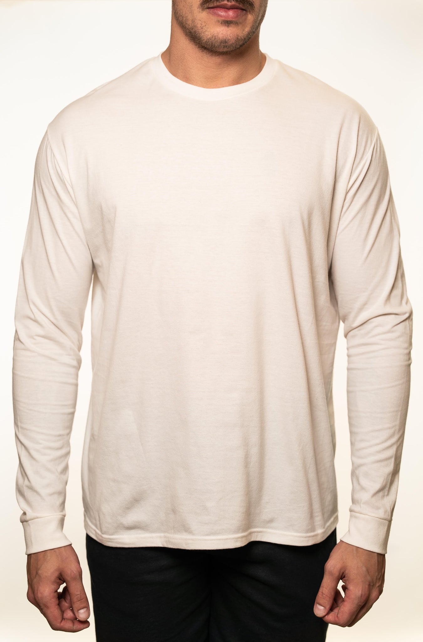 47335 Men’s Long Sleeve - Vintage White / XS TEES