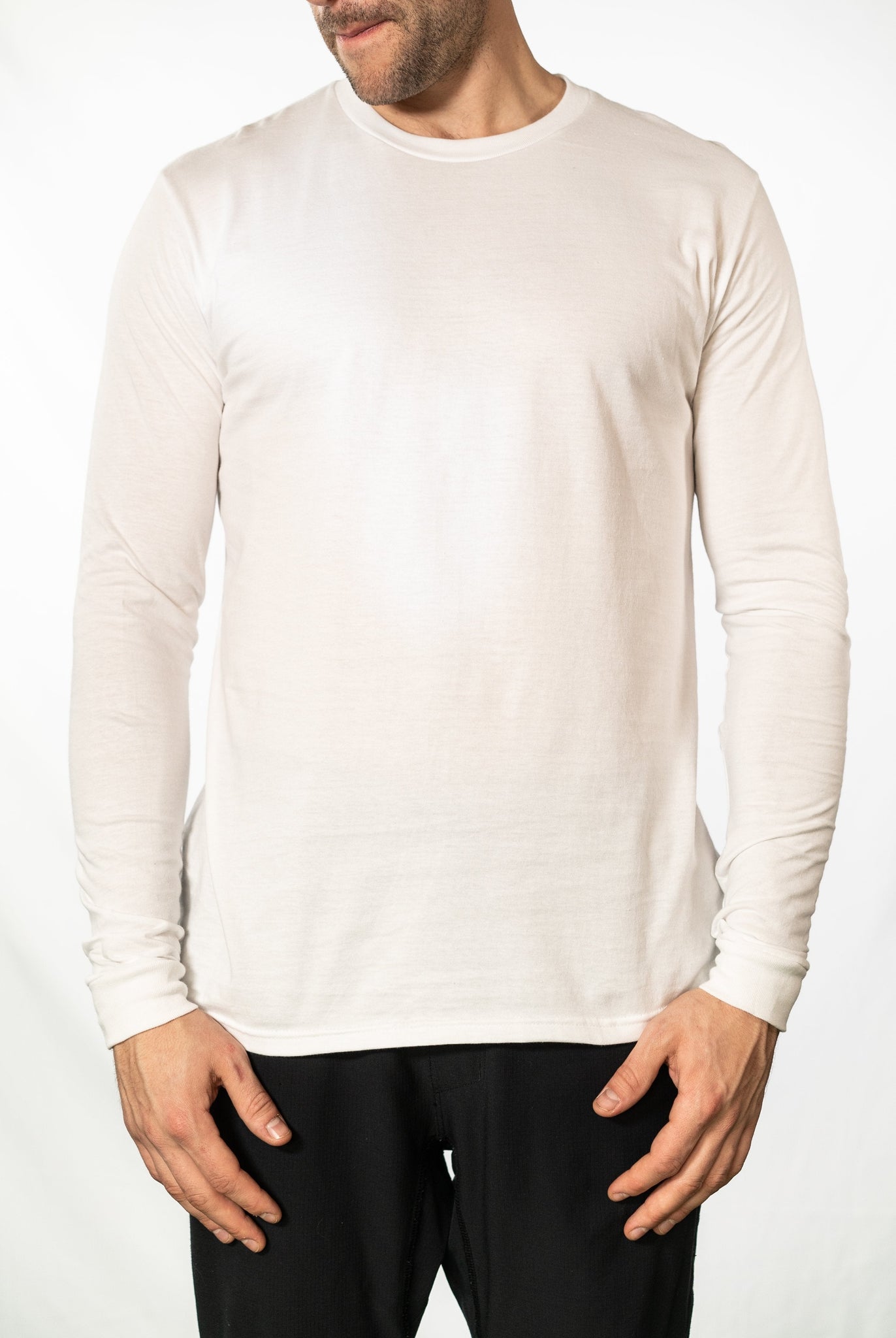 47335 Men’s Long Sleeve - White / XS TEES