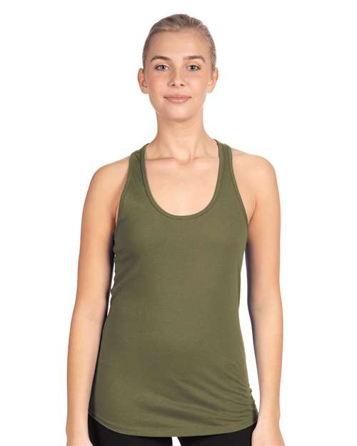 Next Level 1533, Women's Ideal Racerback Tank, Military Green