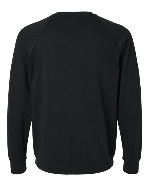 Next Level 9000, Unisex Laguna Raglan Crewneck Sweatshirt, Black