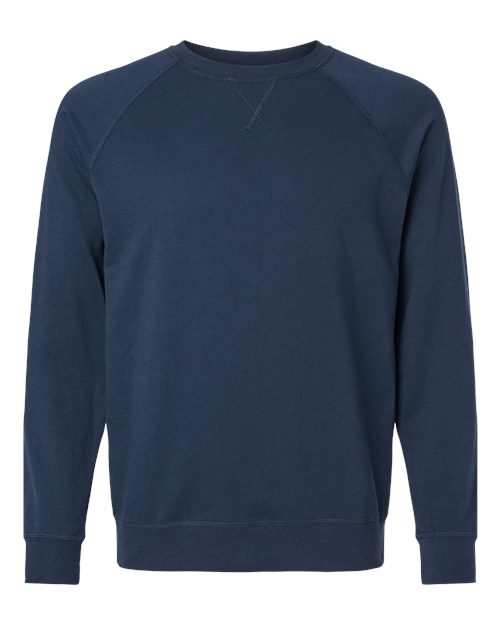 Next Level 9000, Unisex Laguna Raglan Crewneck Sweatshirt, Midnight Navy