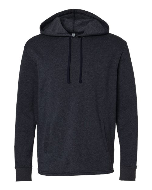 Next Level 9300, Unisex Malibu Welt Pocket Hoodie Sweatshirt, Heather Midnight Navy
