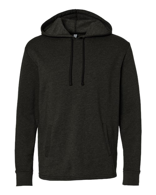 Next Level 9300, Unisex Malibu Welt Pocket Hoodie Sweatshirt, Heather Black