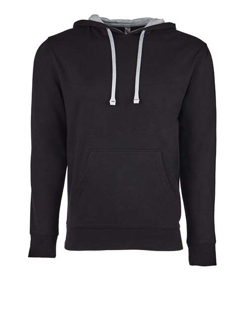 Next Level 9301, Unisex Laguna Hoodie Sweatshirt, Black/ Heather Grey