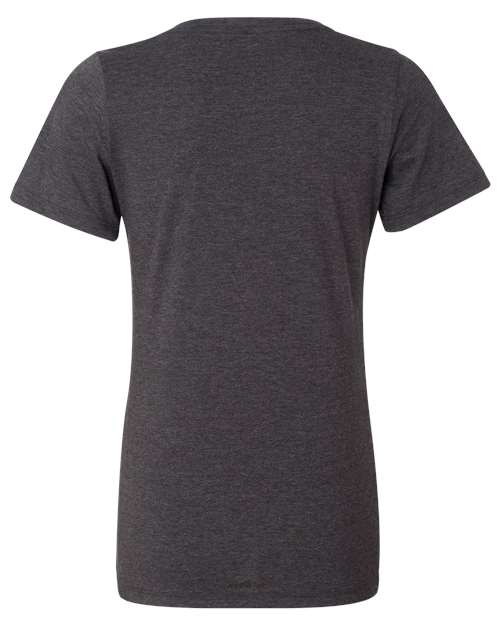 BELLA + CANVAS 6405CVC, Women's Relaxed Heather Cvc V-neck Tee, Dark Grey Heather