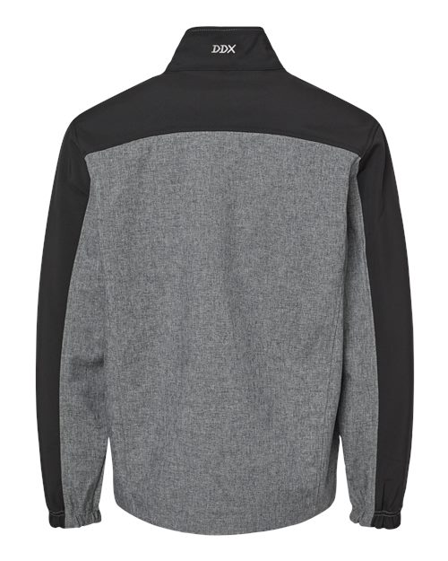 DRI DUCK 5350, Men's Motion Soft Shell Jacket, Black Heather/ Black