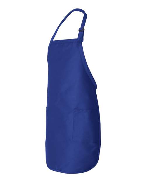 Q-Tees Q4350, Full-length Apron With Pockets, Royal