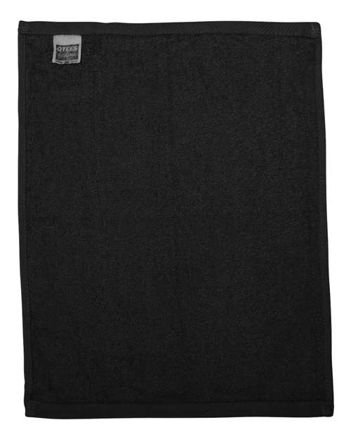 Q-Tees T600, Hemmed Fingertip Towel, Black