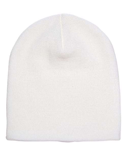 8 1/2" Beanie - - 4336 White One Size 1500KC 18495 2023 Fall Style Guide Adult Back to School 2025 CA Beanies Cozy Essentials Fitness and Wellness FSG - Back to School Essentials FSG In the Stands Go To Basics Go To Fashion Headwear High Visibility Knit Mens & Unisex No Visible Logos One Size Outerwear Safety School & Team The Edit Corporate Gifting CA Uncuffed Beanies Workwear WSG 2023 Winter Style Guide WSG Emerging Markets WSG Influencers YP Classics