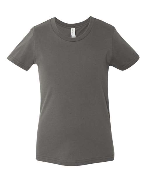 BELLA + CANVAS 3001Y, Youth Jersey Tee, Asphalt