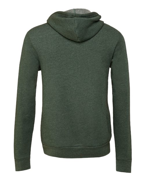 BELLA + CANVAS 3719, Unisex Sponge Fleece Hoodie Sweatshirt, Heather Forest