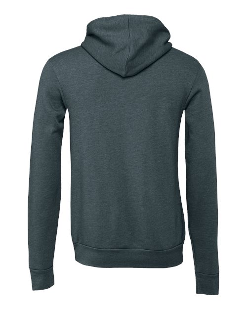 BELLA + CANVAS 3719, Unisex Sponge Fleece Hoodie Sweatshirt, Heather Slate